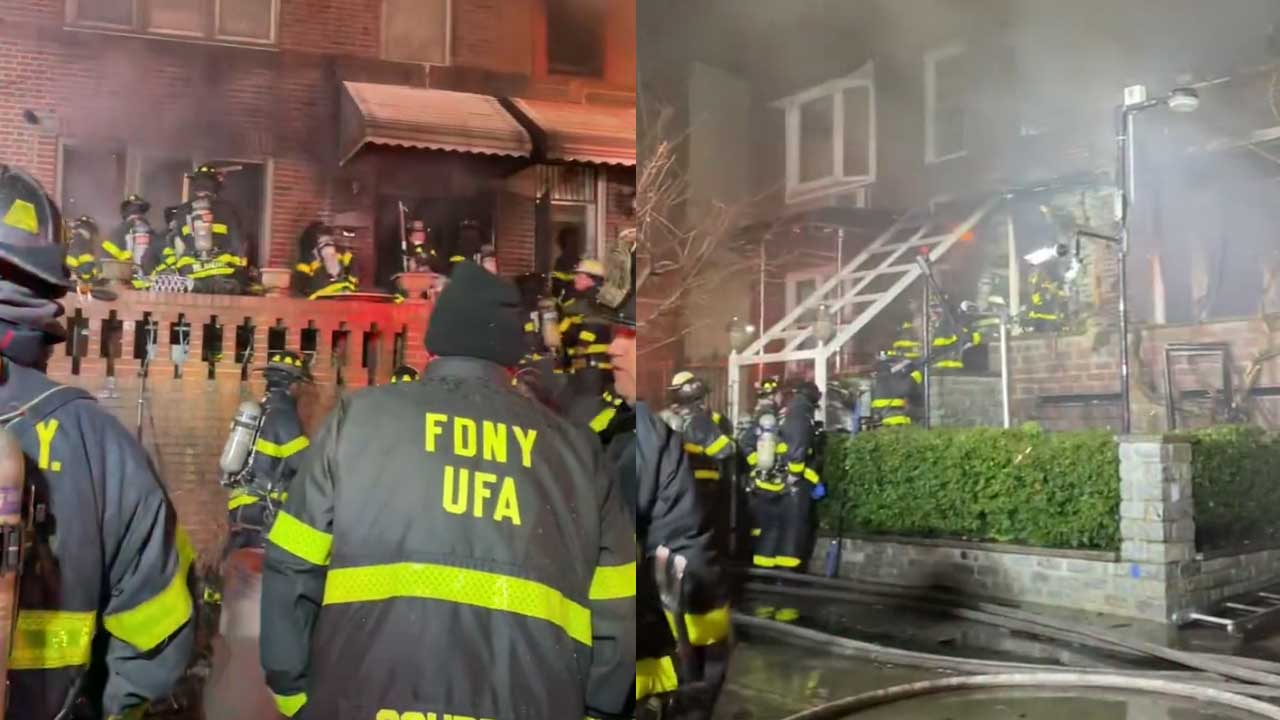 Multiple firefighters injured at fast spreading multi-home blaze in Queens