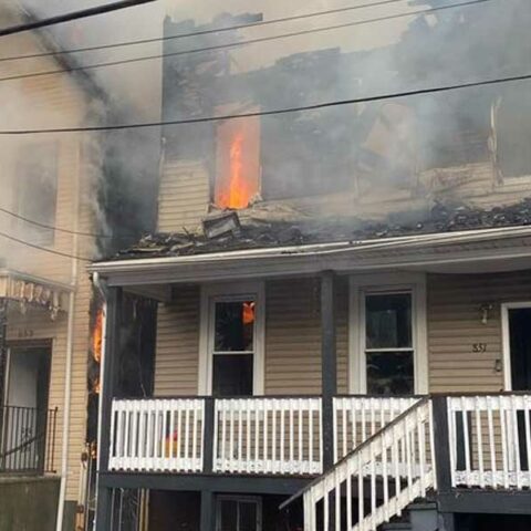 Early morning three-alarm fire displaces sixteen people in newark - photo licensed by shore news network.