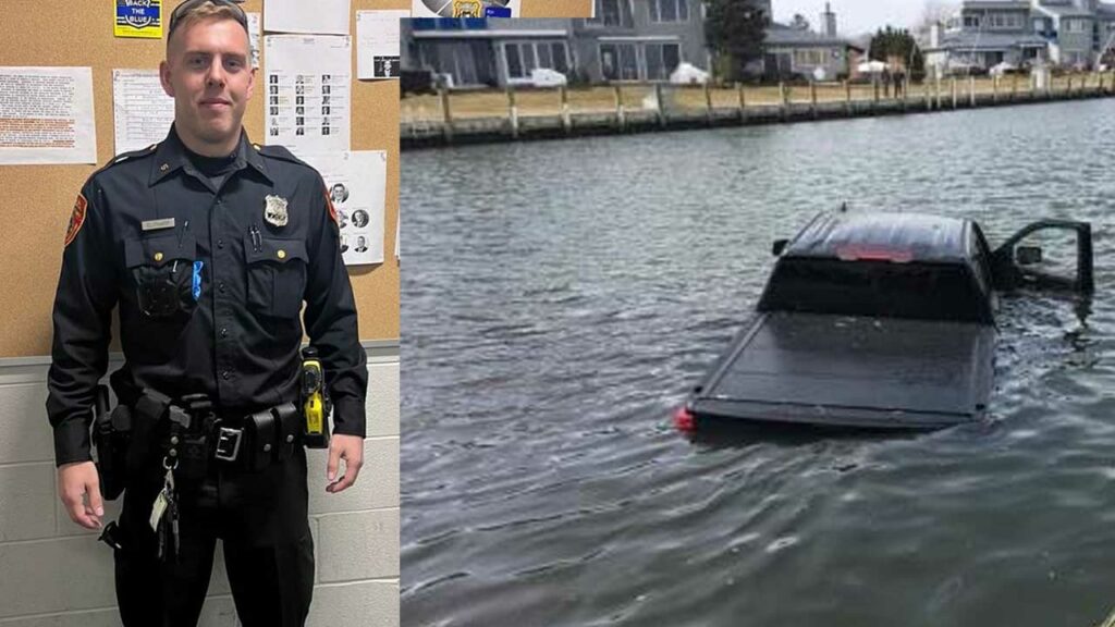Suffolk County cop jumped in frigid water to save man trapped in truck