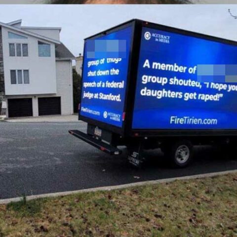 Students involved in call for rape of judge's daughters target of new mobile billboard campaign - photo licensed by shore news network.