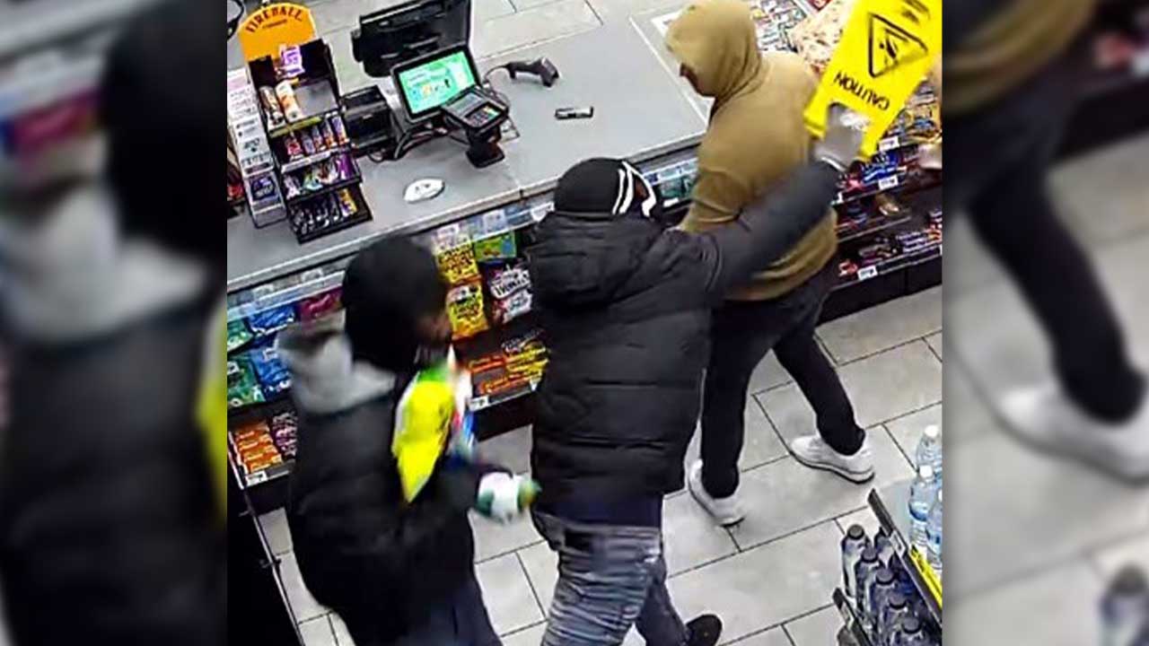 Police searching for suspects who beat 7-eleven clerk during robbery in Midtown