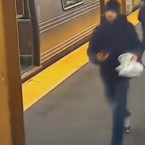 Man shoved into moving train inside nyc subway station - photo licensed by shore news network.