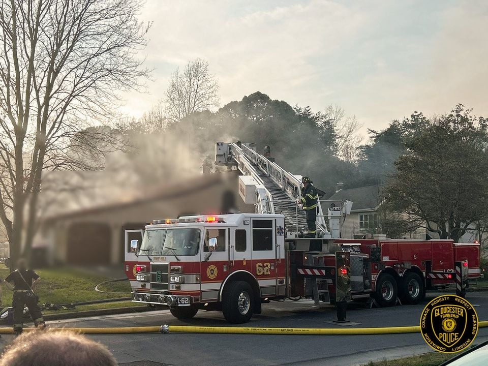 House Fire Displaces Resident in Gloucester Township