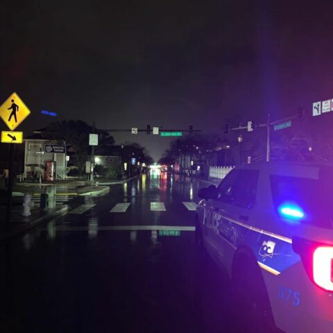 Downtown ocean city goes dark after passing storm - photo licensed by shore news network.