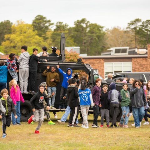 They loved the bearcat: state police visit local elementary schools - photo licensed by shore news network.