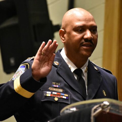Baltimore county police department swears in first african-american police chief - photo licensed by shore news network.
