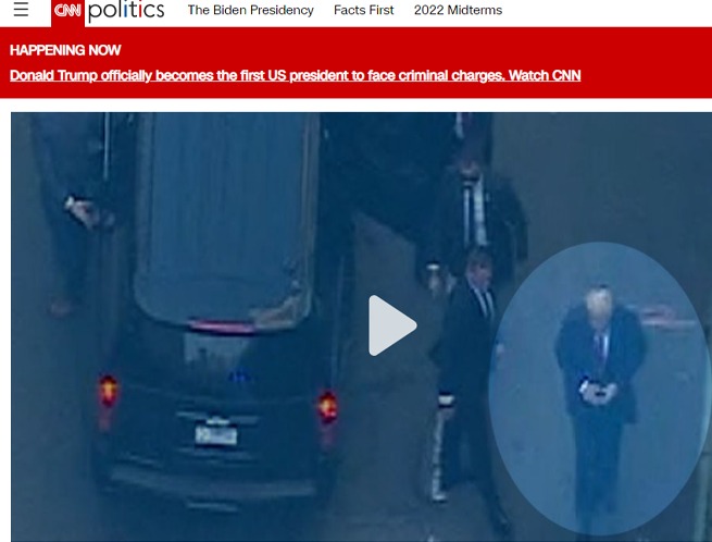 CNN photo makes Trump appear to be handcuffed at arraignment, he wasn't
