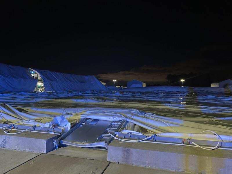 New multi-million dollar Adventure Crossing dome burst during passing storm