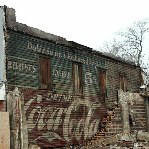 One hundred-year-old coca-cola wall sign unearthed in long branch - photo licensed by shore news network.