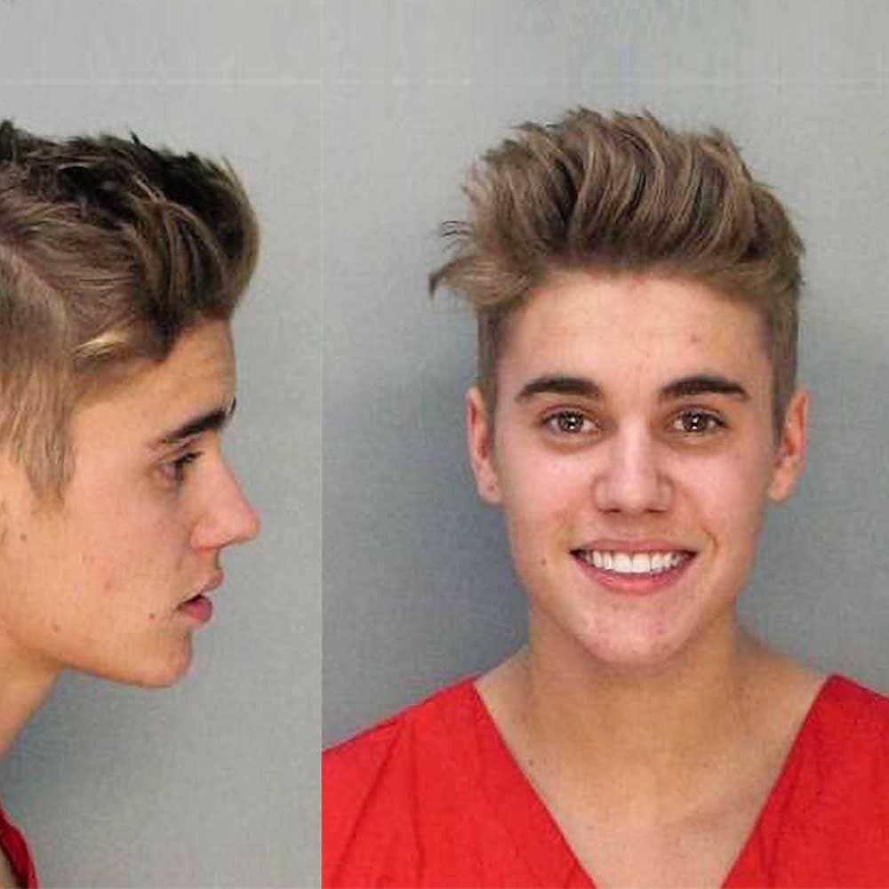Mugshots of the Rich and Famous: Justin Bieber