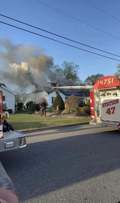 Firefighters battle structure fire for three hours in Manahawkin