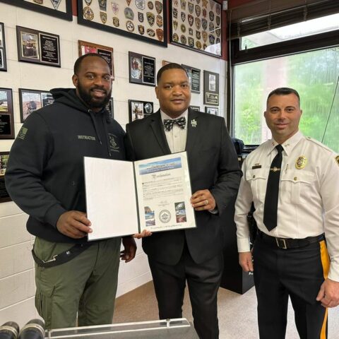 Philadelphia eagles' star honored for generation donation to atlantic city pd - photo licensed by shore news network.