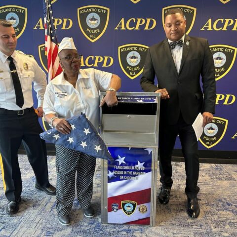 Atlantic city unveils new u. S. Flag retirement box - photo licensed by shore news network.