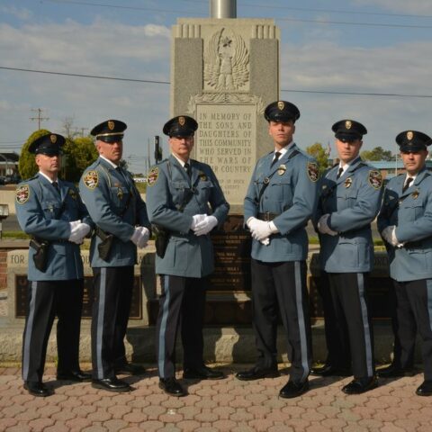 Brick police honor fallen first responders during covid-19 at memorial service - photo licensed by shore news network.