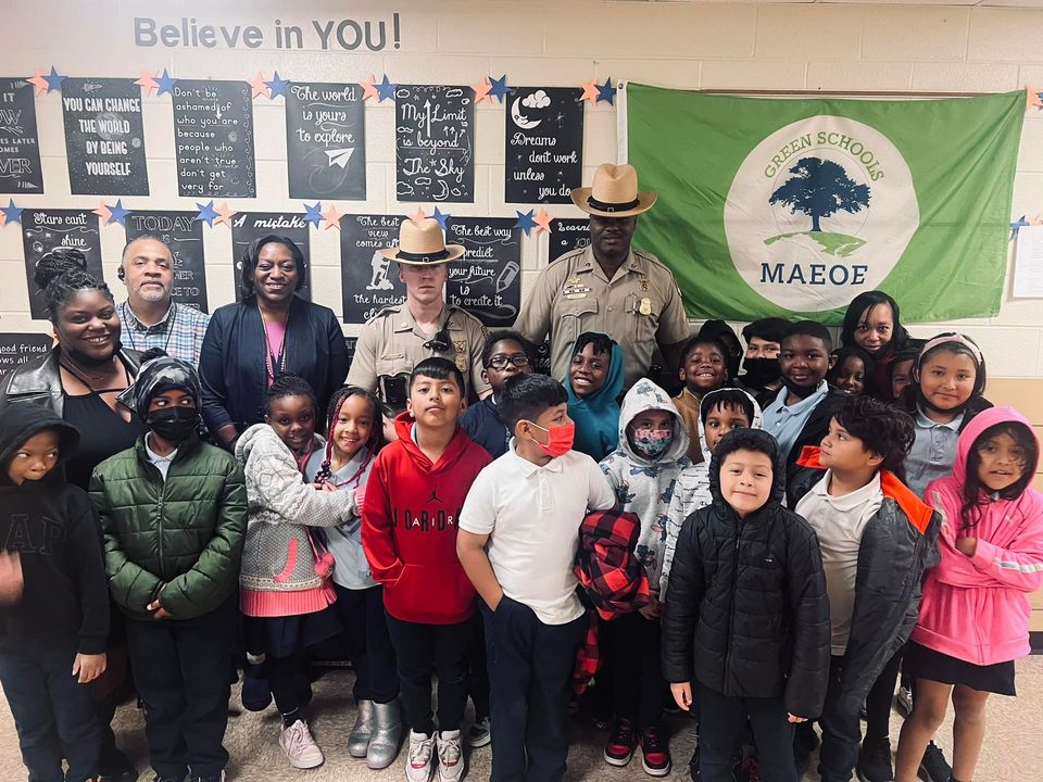 Maryland State Troopers visit Forestville grade school students on Career Day