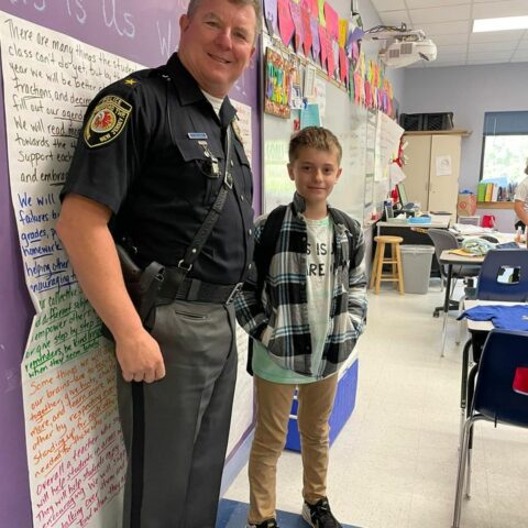 12-year-old receives police escort to school with chief - photo licensed by shore news network.