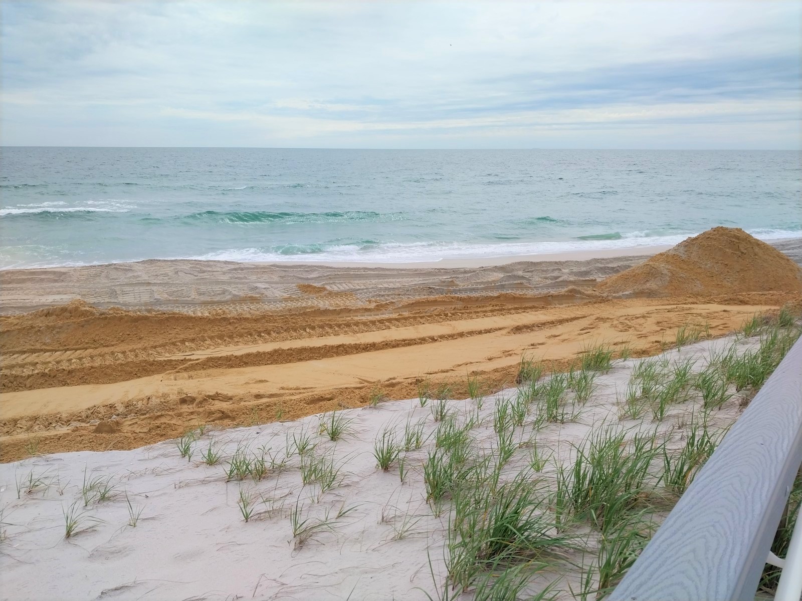 Beach replenishment operation in progress ahead of summer in Ortley Beach