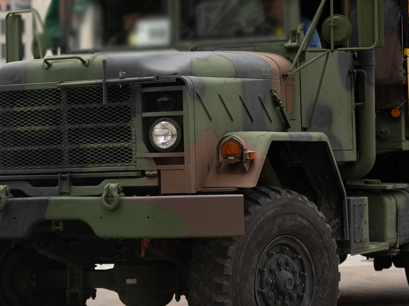 Wild police chase of stolen military 5-ton vehicle ends in Baltimore after multiple crashes