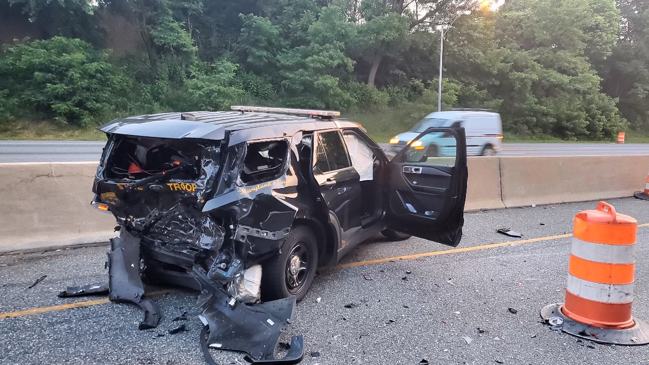 Maryland State Trooper injured, Struck by Impaired Driver