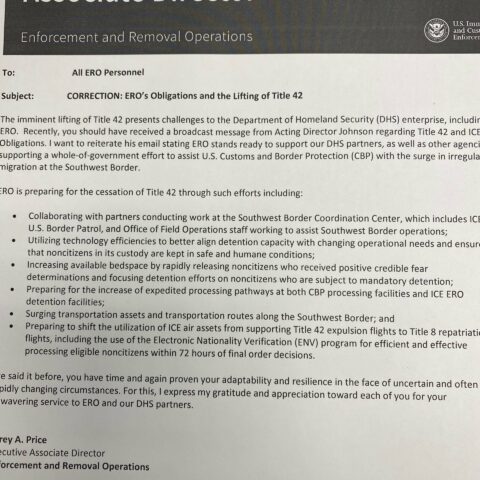 Exclusive: ice memo calls for ‘rapidly releasing’ illegal immigrants ahead of trump-era border policy’s end - photo licensed by shore news network.