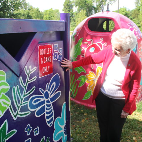 Brick students give unsightly recycling igloos a makeover - photo licensed by shore news network.