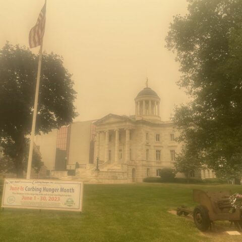 Somerset county workers brought indoors due to smoke condition - photo licensed by shore news network.