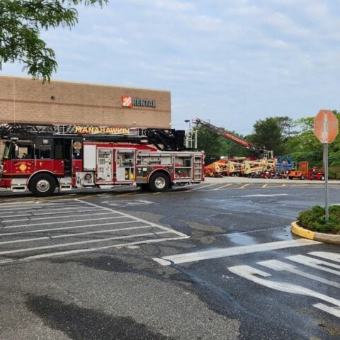 Early morning fire at jersey shore home depot reported - photo licensed by shore news network.