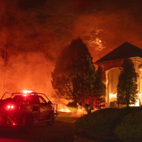 Hours after 5,400 acre south jersey forest fire contained, second fire reported - photo licensed by shore news network.
