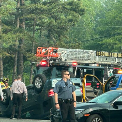 East veterans highway shut down due to crash - photo licensed by shore news network.