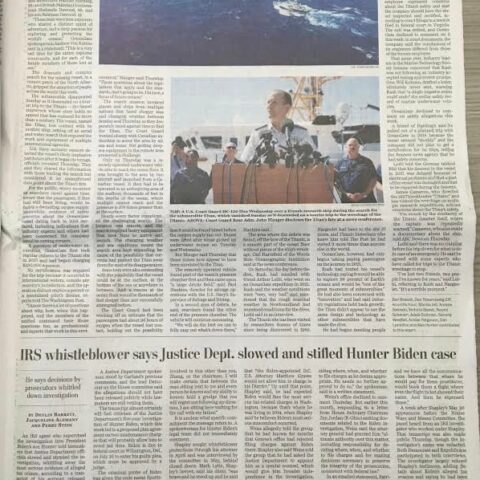 Legacy newspapers bury hunter biden bombshell on page 15 - photo licensed by shore news network.