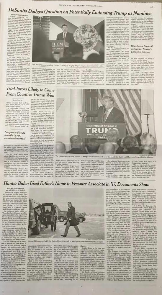 Legacy Newspapers Bury Hunter Biden Bombshell On Page 15 Legacy Newspapers Bury Hunter Biden Bombshell On Page 15