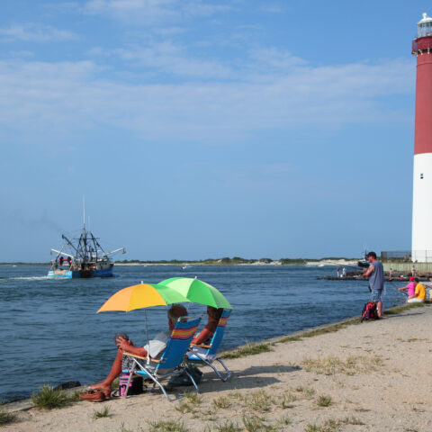 Hot and humid conditions at the jersey shore end with evening showers - photo licensed by shore news network.
