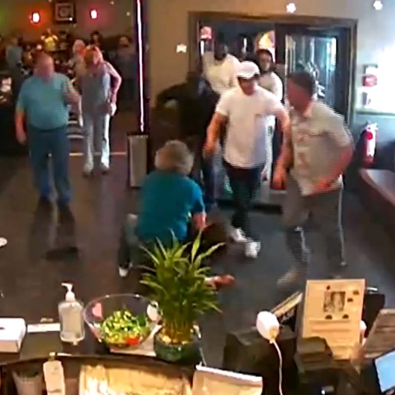 video shows fight at popular Brick buffet
