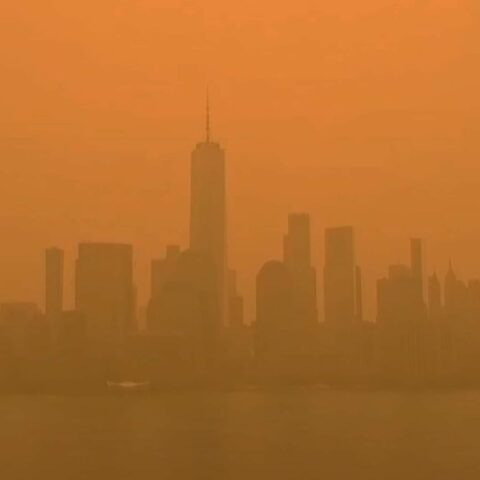 Watch: time lapse shows new york city skyline turn apocalyptic orange - photo licensed by shore news network.