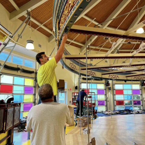 Work on rebuilding historic seaside heights carousel continues - photo licensed by shore news network.