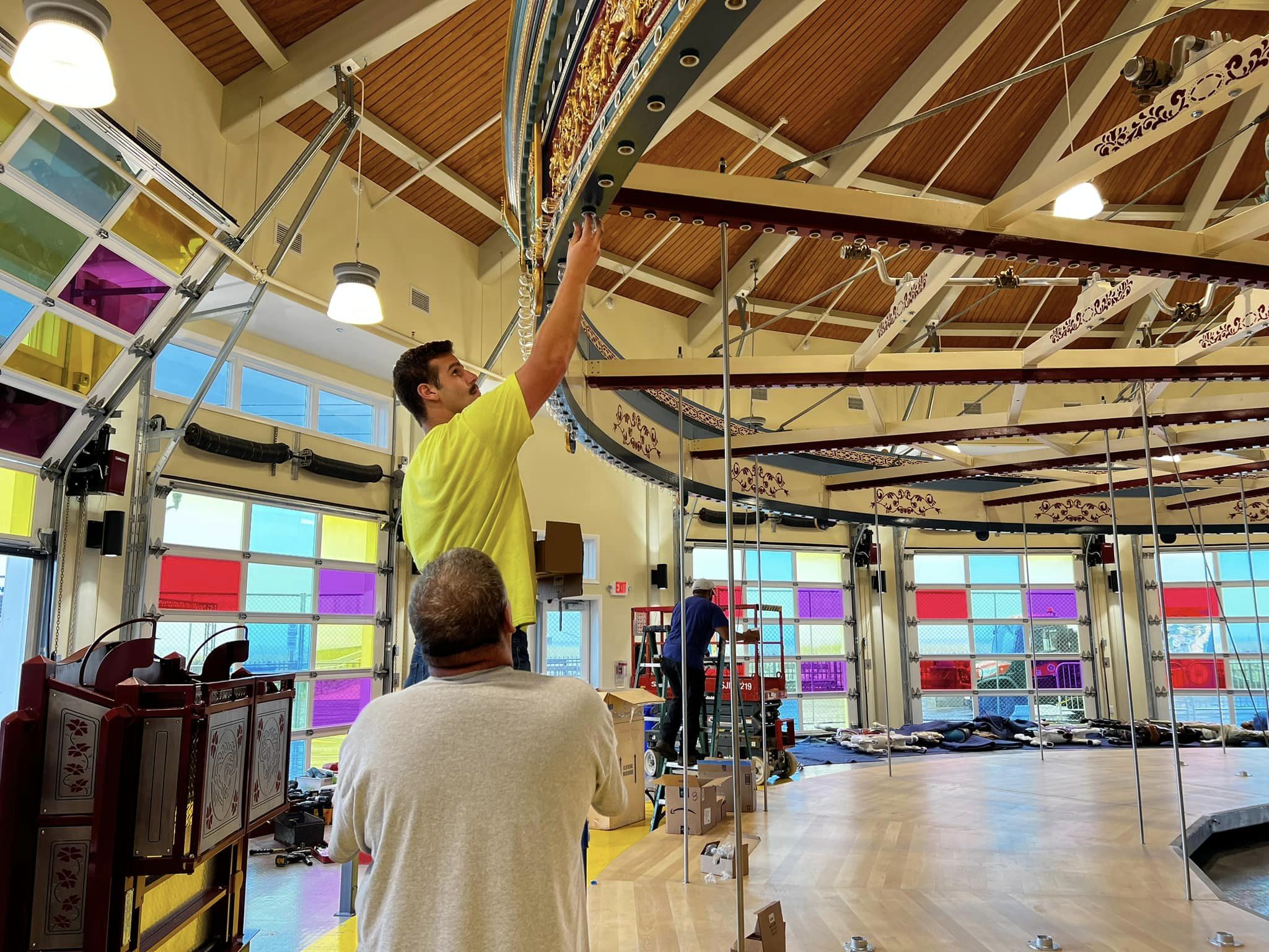 Work on Rebuilding Historic Seaside Heights Carousel Continues