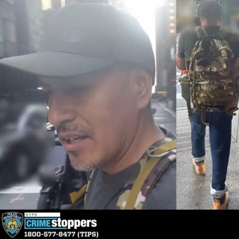 He crept behind her with a camera as she walked up the subway steps - photo licensed by shore news network.