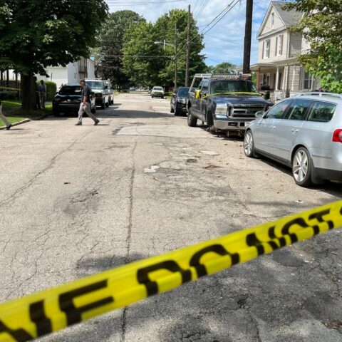 Erie police officer struck in shootout with suspect - photo licensed by shore news network.