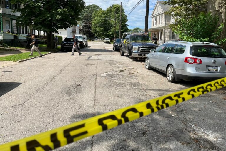Erie police officer struck in shootout with suspect - photo licensed by shore news network.