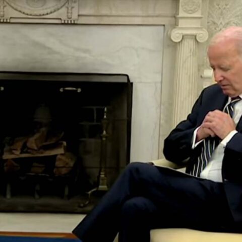 Israeli president appears concerned as biden mumbles while reading notes - photo licensed by shore news network.