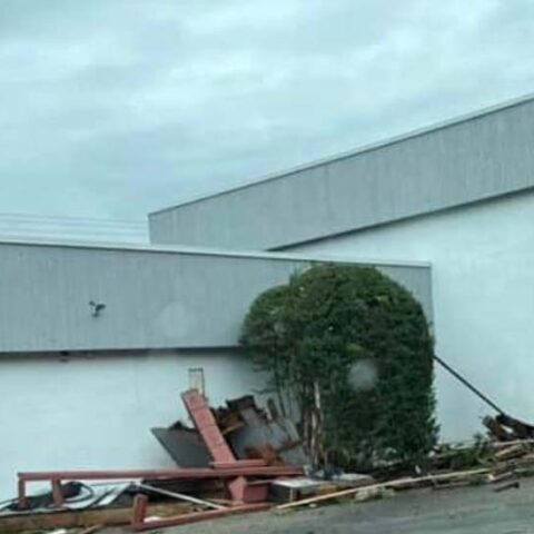 Drunk driver crashes into building in wall - photo licensed by shore news network.