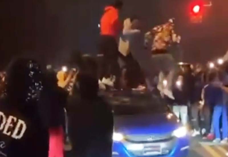 Unruly Mob Attacks Car, Shoots at Police During Street Takeover in Columbus