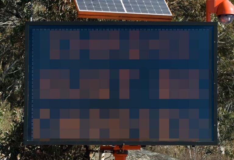 Hacker placed racist message on maryland electric construction sign - photo licensed by shore news network.