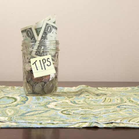 Tip jar stolen from maplewood beauty salon - photo licensed by shore news network.