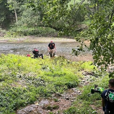 Two mountain bikers rescued by maryland police - photo licensed by shore news network.