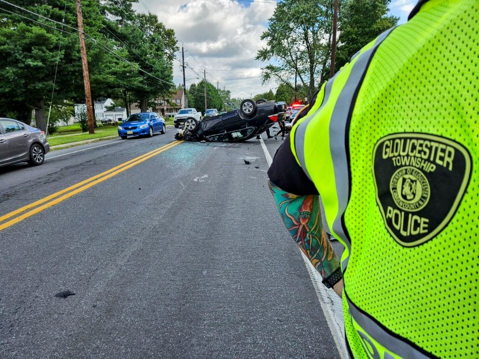 Overturned Vehicle Reported in Gloucester Township