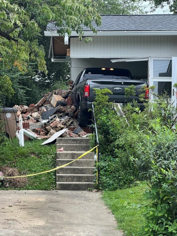 Pickup Truck Drives Into Rockville Home