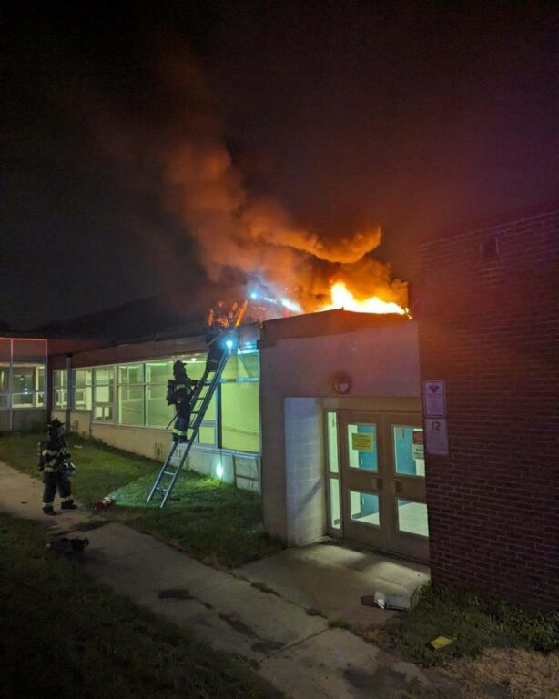 Fire Damages Middle School in Cherry Hill