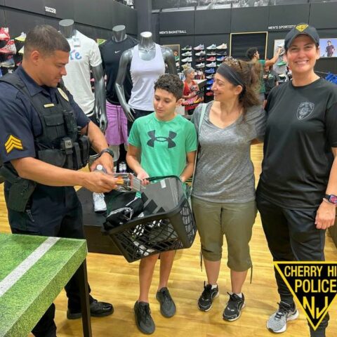 Cherry hill police host inaugural "shop with a cop" back-to-school event - photo licensed by shore news network.