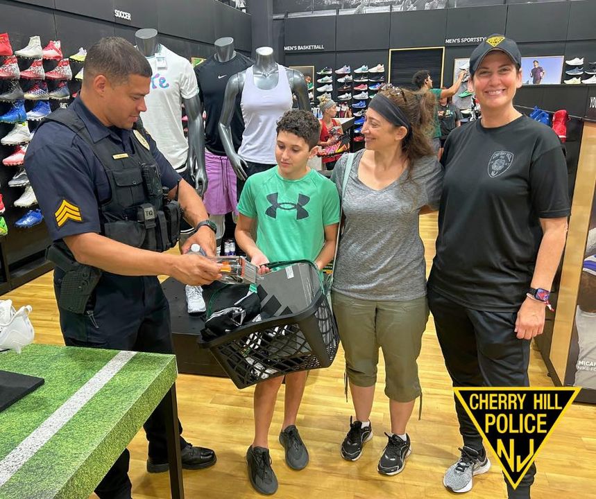 Cherry Hill Police Host Inaugural "Shop with a Cop" Back-to-School Event